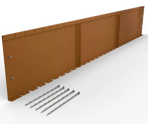 400mm x 2200mm Flexible Raised Garden Bed Edging Corten Steel