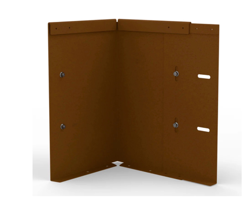 400mm Pre-Manufactured Corner Corten Steel - Suits Flexible & Rigid Edging