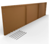 550mm x 2200mm Flexible Raised Garden Bed Edging Corten Steel