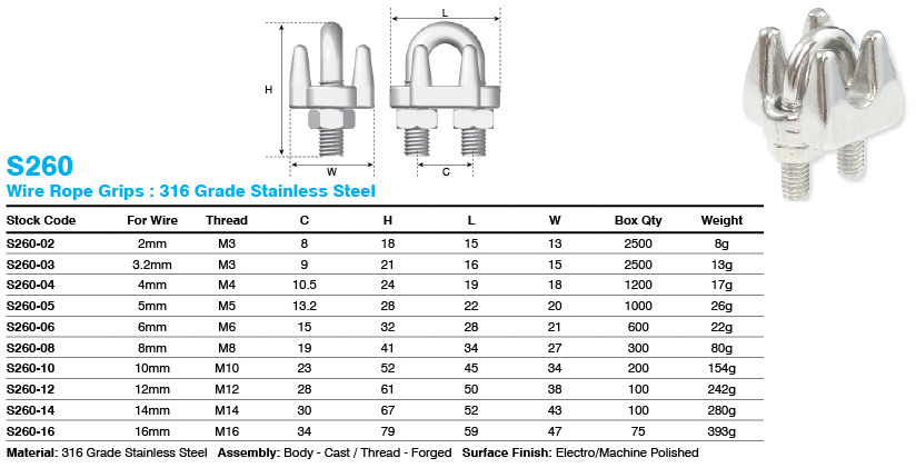 S260_wire_rope_grips_dimensions