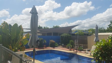 Thanks for Matt and Dot for sending in these pictures of there installed 6.5x Triangle shade sail.\\n\\n4/04/2017 1:59 PM