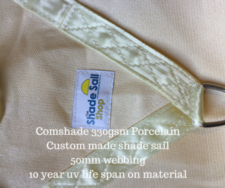 Custom Made Comshade 330gsm Custom made shade sail\\n\\n20/09/2017 11:05 AM